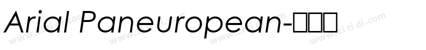 Arial Paneuropean字体转换
